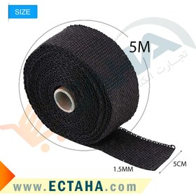 تصویر نوار نسوز اگزوز مشکی مدل FGB طول 5 متری 