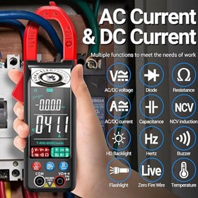 تصویر کلمپ آمپر متر و مولتی متر AC/DC تمام دیجیتال و اتو رنج تا ۴۰۰ آمپر ac و dc Clamp ampere meter and multi meter ac-dc 400A