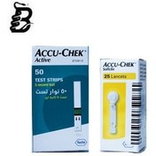 تصویر نوار 50 عددی اکیوچک اکتیو A 50-count Ecucheck Active strip with a 25-count soft-click lancet