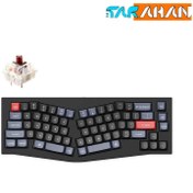 تصویر کیبورد مکانیکی کیکرون مدل Q8 با سوییچ قهوه ای با سیم 