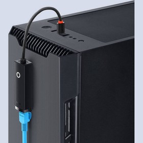 تصویر کابل تبدیل یو اس بی به پورت شبکه RJ45 LAN بیسوس Baseus Lite Series External Network Adapter RJ45 to USB WKQX000101 1000Mbps 