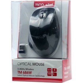 تصویر ماوس بی سیم تسکو TM 686W ا TSCO TM 686W Bluetooth Mouse TSCO TM 686W Bluetooth Mouse