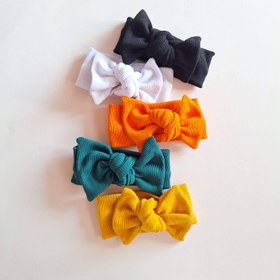 تصویر هدبند پاپیونی کبریتی بچگانه - نارنجی 