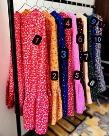 تصویر دامن پفکی گل گلی 