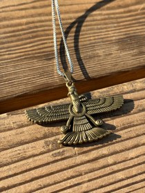 تصویر گردنبند فروهر رنگ مسی 