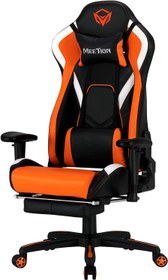 تصویر Meetion Leather Adjustable Handrail Scalable Footrest Gaming Chair Comfortable Reclining With Chr22 Black And Orange - ارسال 15 الی 20 روز کاری 