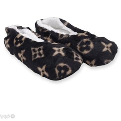 تصویر پاپوش پشمی مردانه کف استپدار طرح لویی ویتون 