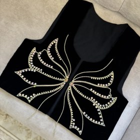 تصویر سخمه جواهردوزی پروانه حاشیه طلایی کد 1244 