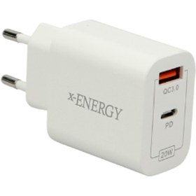 تصویر کلگی فست شارژ X-Energy X-520 2Port 3A QC3 PD 20W X-Energy X-520 2Port 3A QC3 PD 20W Fast Wall Charger