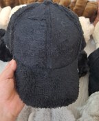 تصویر کلاه و گوش گیر تدی - کلاه مشکی 