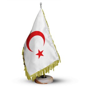 تصویر پرچم و نشان رومیزی ترکیه مجموعه دو عددی - بدون ریشه Table flag "Turkey"