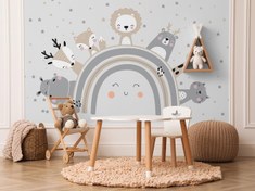 تصویر پوستر دیواری اتاق کودک حیوانات مدل 13417400 