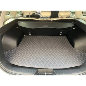 تصویر کفپوش 6 بعدی لکسوس rx 350 - مشکی دوخت سفید / فقط اتاق / با لوگو lexus rx 350 car floor mat