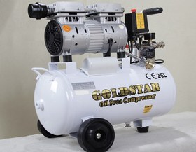 تصویر کمپرسور هوا کوپل بدون روغن 25 لیتری تکنولوژی جدید OIL FREE DIRECT DRIVE AIR COMPRESSOR 25L