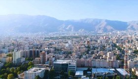 تصویر فوتیج نمای هوایی پهپاد از آپارتمان ها در تهران 