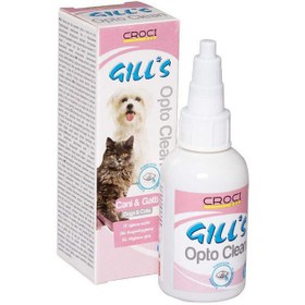 تصویر قطره چشم سگ و گربه جیلز ایتالیا Gill's Opta Clean 50ml