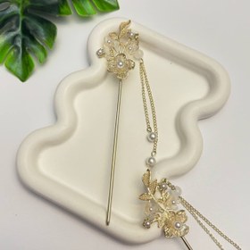 تصویر کانزاشی گل سفید مرواریدی 