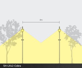 تصویر چراغ حیاطی و پارکی شعاع کد SH-LX42-Cobra 