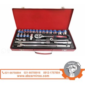 تصویر جعبه بکس 26 پارچه فشار قوی درایو 1/2 ادون مدل X26-PCS 