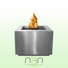 تصویر میز آتش طرح مربع 