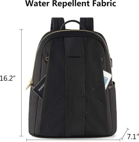تصویر KROSER Laptop Backpack 15.6 Inch Fashion School Computer Backpack Water-Repellent Nylon Casual Daypack with USB Charging Port for Travel/Business/College/Women/Men-Black - ارسال 10 الی 15 روز کاری 