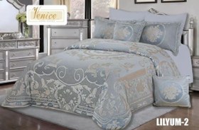 تصویر روتختی جاکارد ترک 8 تیکه لیلیوم jakard bed set lilum