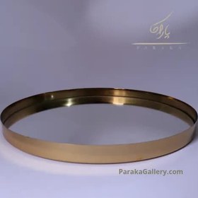 تصویر سینی مدل کف آینه ای گرد 