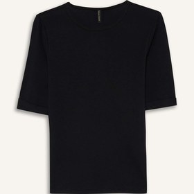 تصویر تیشرت زنانه مشکی دفکتو 