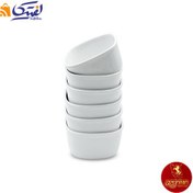 تصویر کاسه مربع هما سایز ۱۱ سفید بسته ۶ عددی 