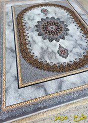 تصویر فرش ماشینی ۷۰۰ شانه تراکم ۱۵۰۰ رنگ صدفی سایز ۶ متر 