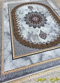 تصویر فرش ماشینی ۷۰۰ شانه تراکم ۱۵۰۰ رنگ صدفی سایز ۶ متر 