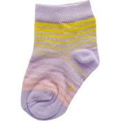 تصویر جوراب طرح خط دار سایز 0 