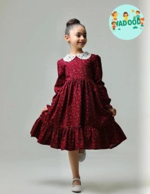 تصویر پیراهن دخترانه آیسل همراه با کش مو 