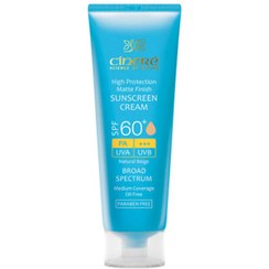 تصویر ضد آفتاب رنگی +SPF60 مات کننده پوست چرب سینره 