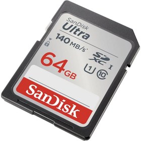 تصویر کارت حافظه SD سندیسک Ultra SDXC UHS- I Card10 U1 ظرفیت 64 گیگابایت 64GB Ultra SDXC UHS- I Card - 140MB/s