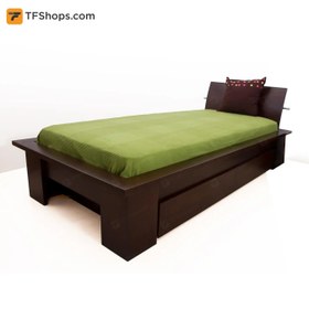 تصویر تخت خواب تک نفره تهران فرم مدل B1 سایز 90cm گردویی ا Bed frame Bed frame
