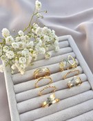 تصویر پک انگشتر هفت‌تایی طلایی 