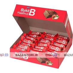 تصویر مینی ویفر بایکیت فندقی با روکش شکلاتی بسته 500 گرمی برند شونیز - بازار فوری Mini hazelnut biscuit wafers with chocolate coating- 500g pack- Shuniz bra​nd