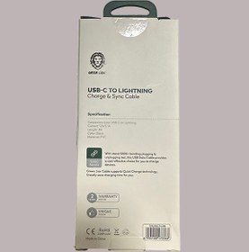 تصویر کابل تایپ سی به لایتنینگ گرین لاین Green Lion USB-C To Lightning Charge and Data Cable