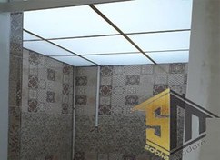 تصویر سقف کاذب حمام طلق ساده با سازه سفید 170-170 