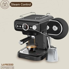 تصویر قهوه ساز لپرسو با پمپ 15 بار اولکا مدل LPCFFM0012 LePresso Retro Espresso Boiler Machine Gauge and Milk Steamer LPCFFM0012