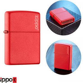 تصویر فندک اورجینال بنزینی زیپو مدل Zippo 233 Zippo 233ZL RED MATTE