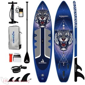 تصویر خرید اینترنتی پدل برد بادی SKATINGER مدل White Tiger رنگ آبی- طراحی قدرتمند، تعادل بی‌نقص و مناسب برای موج‌سواری و ماجراجویی – ارسال رایگان در ایران پاساژ فقط برای خرید نقدی SKATINGER WHITE TIGER PADDLE BOAR - BLUE