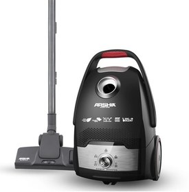 تصویر جاروبرقی پرو سایلنت مشکی عرشیا مدل VC064-2398 Arshia Pro Silent black vacuum cleaner, model VC064-2398