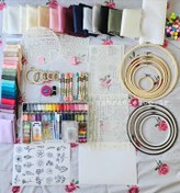 تصویر پک کامل وسایل گلدوزی با دست 