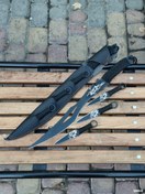 تصویر ست نینجا طرح عقاب (۱ عدد بامبو + ۳ عدد پرتابی) ضد زنگ 