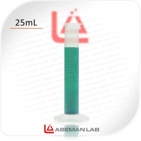 تصویر استوانه مدرج 25 سی سی پلاستیکی یونی گلس UNIGLASS Plastic Graduated cylinder 25 CC