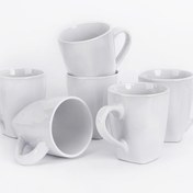 تصویر White Coffee Mug Set of 614 Oz Ceramic Coffee Cups with Handle Large Coffee Mugs for CoffeeTeaDishwasher Safe - ارسال 15 الی 20 روز کاری 
