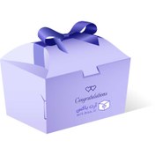 تصویر الگوی ساخت جعبه هدیه صندوقی با درب هلالی 