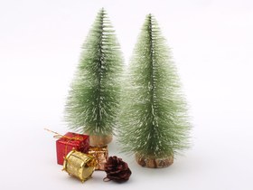 تصویر درخت مصنوعی کاج کریسمس (ارتفاع 23 سانتی متر) 